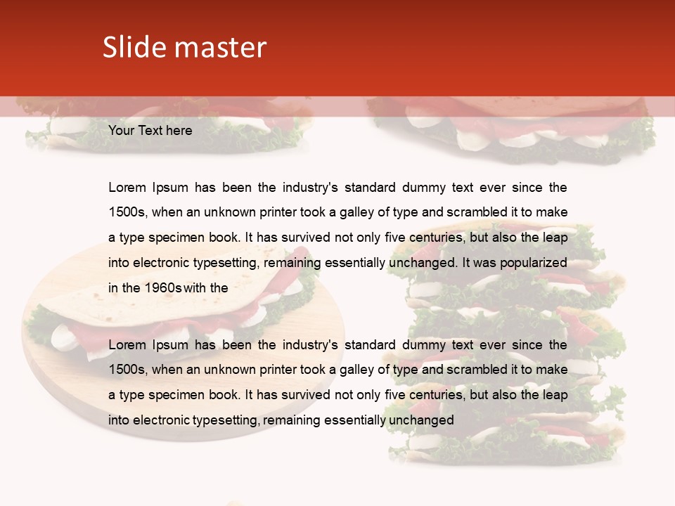 Salad Wrap Isolated PowerPoint Template