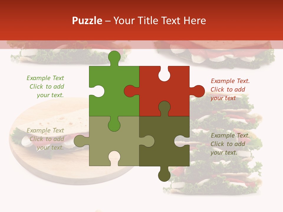 Salad Wrap Isolated PowerPoint Template