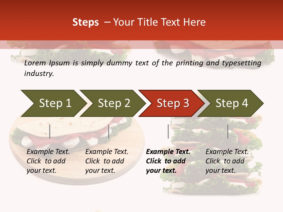 Salad Wrap Isolated PowerPoint Template