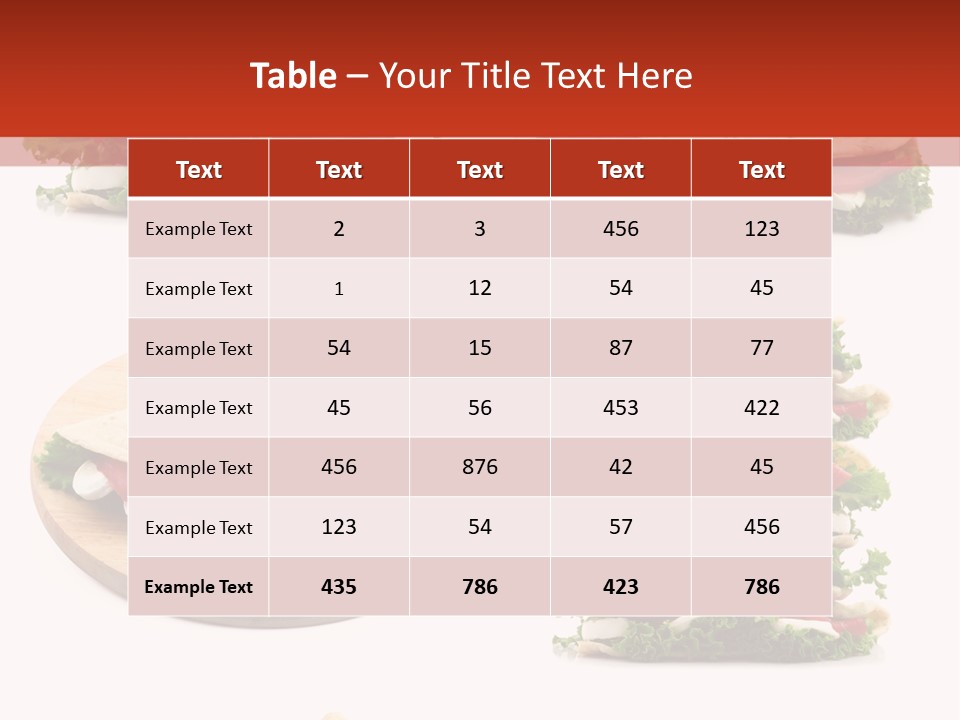 Salad Wrap Isolated PowerPoint Template