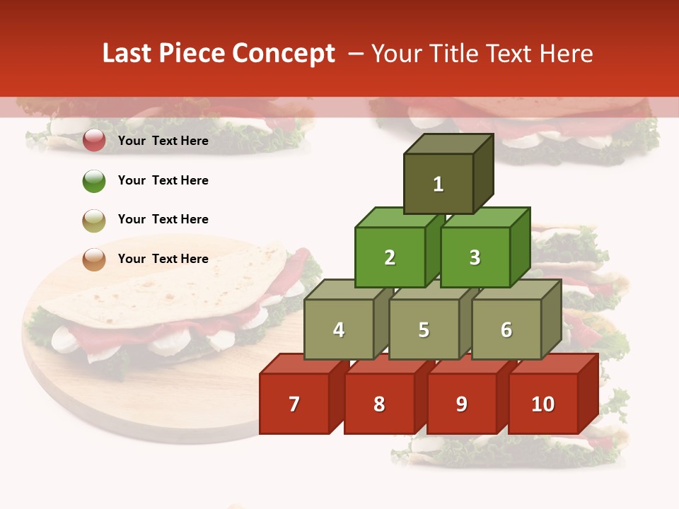 Salad Wrap Isolated PowerPoint Template