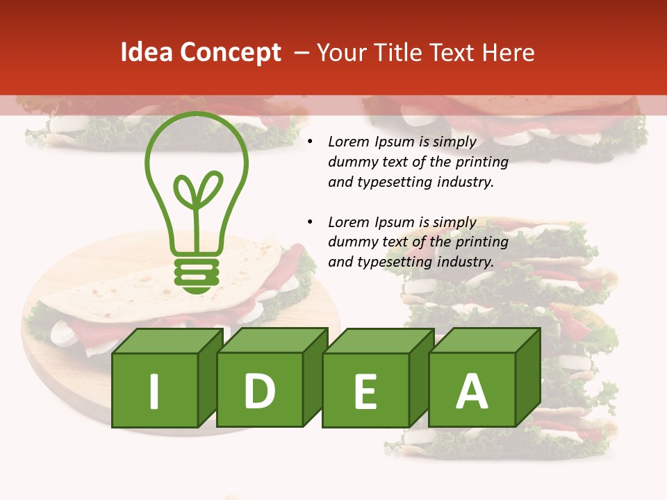 Salad Wrap Isolated PowerPoint Template