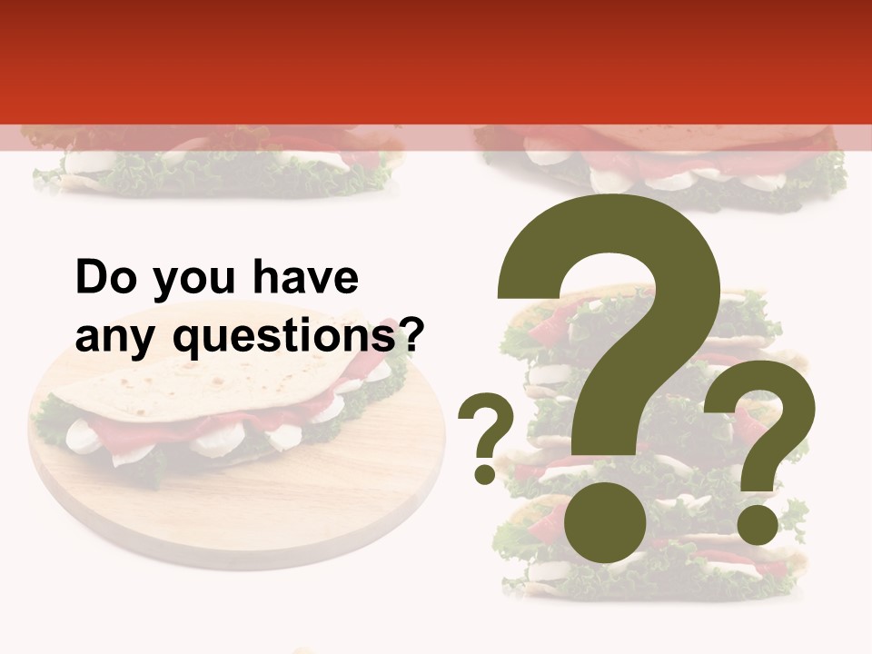 Salad Wrap Isolated PowerPoint Template