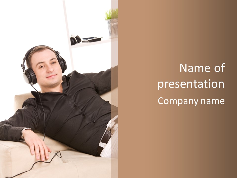 Home Stereo Casual PowerPoint Template