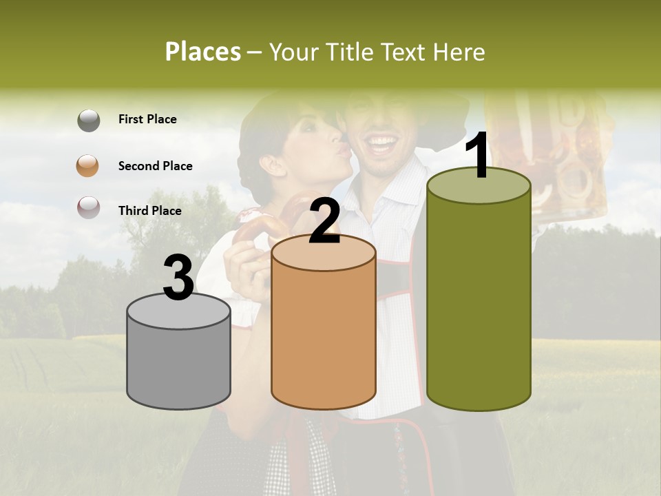 Field Couple Kiss PowerPoint Template