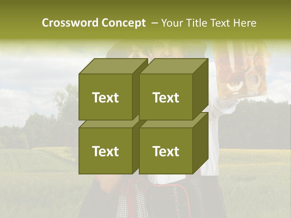 Field Couple Kiss PowerPoint Template