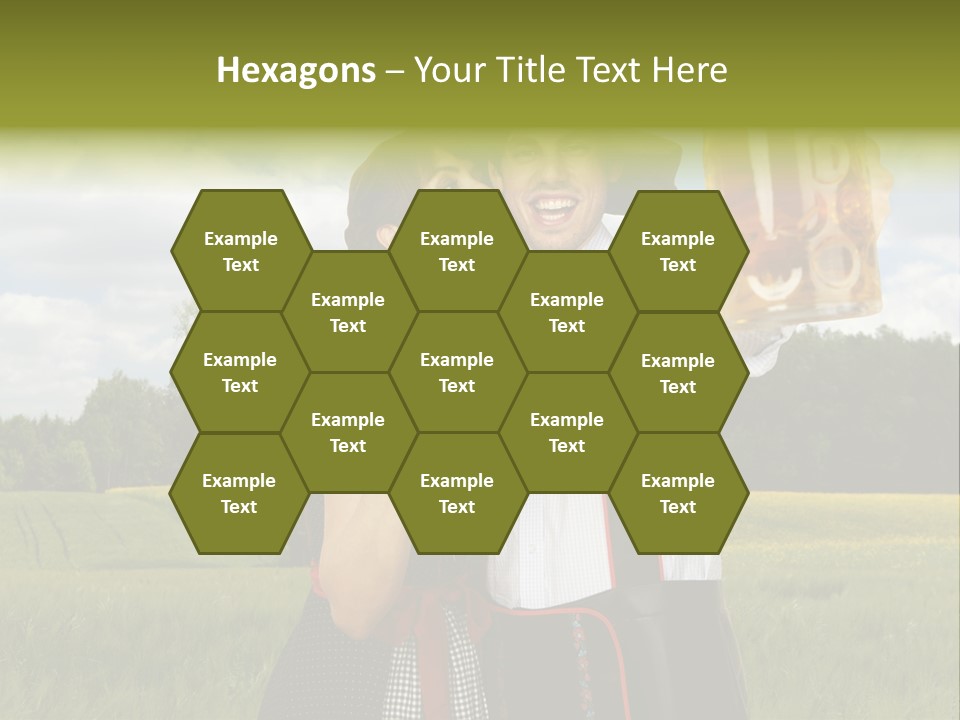 Field Couple Kiss PowerPoint Template