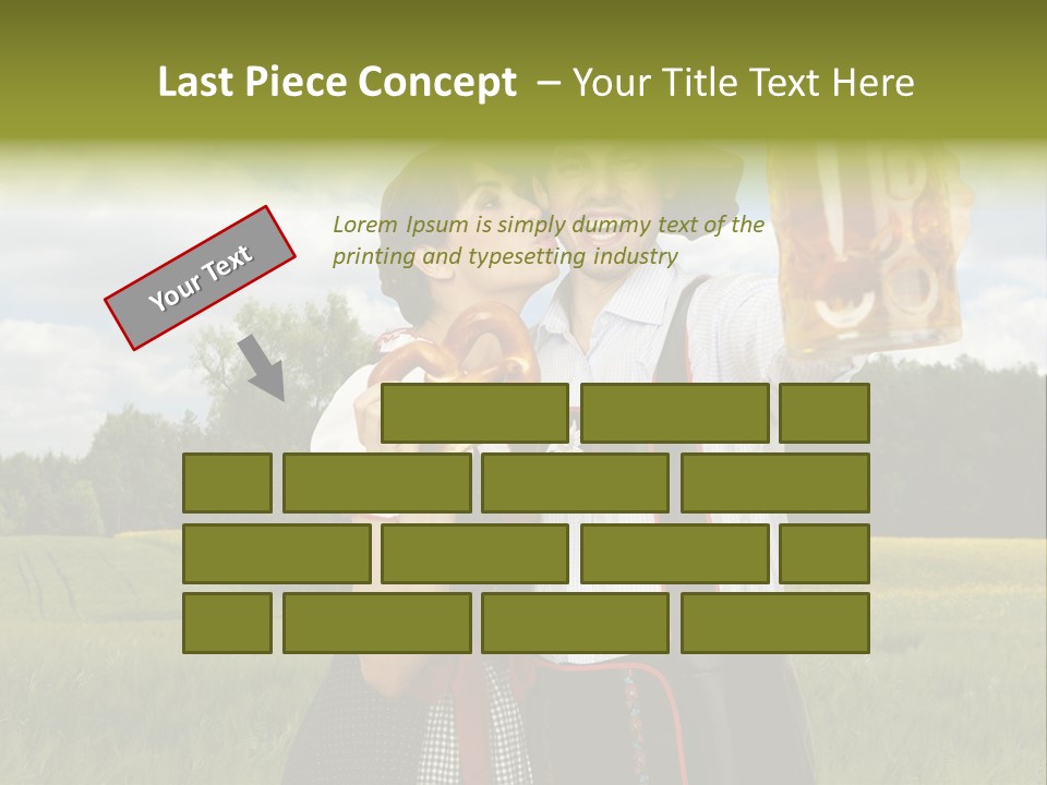 Field Couple Kiss PowerPoint Template