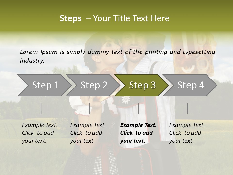 Field Couple Kiss PowerPoint Template