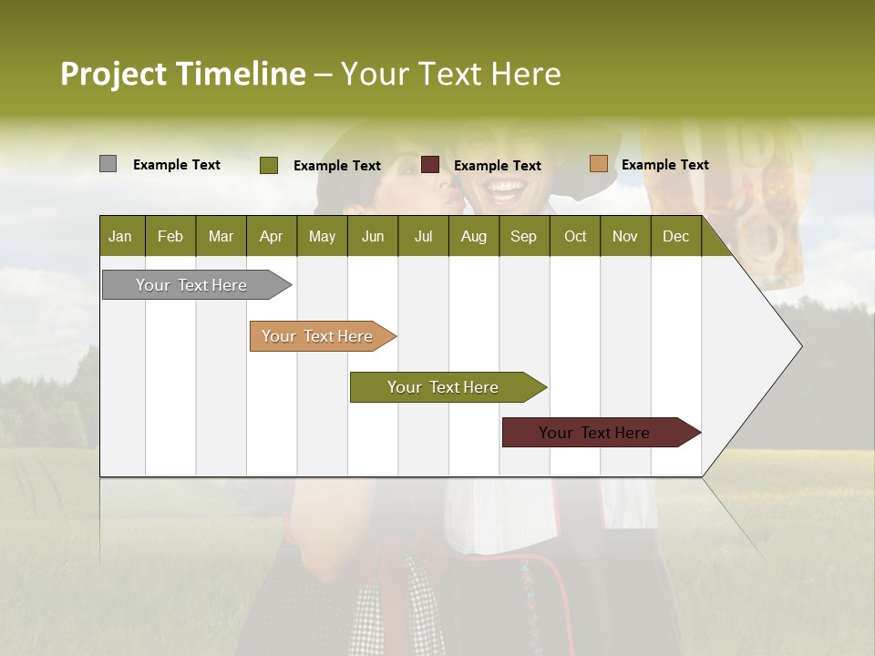 Field Couple Kiss PowerPoint Template