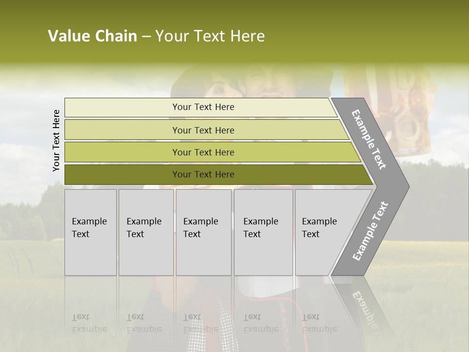 Field Couple Kiss PowerPoint Template