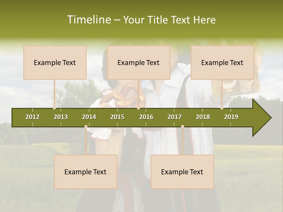 Field Couple Kiss PowerPoint Template