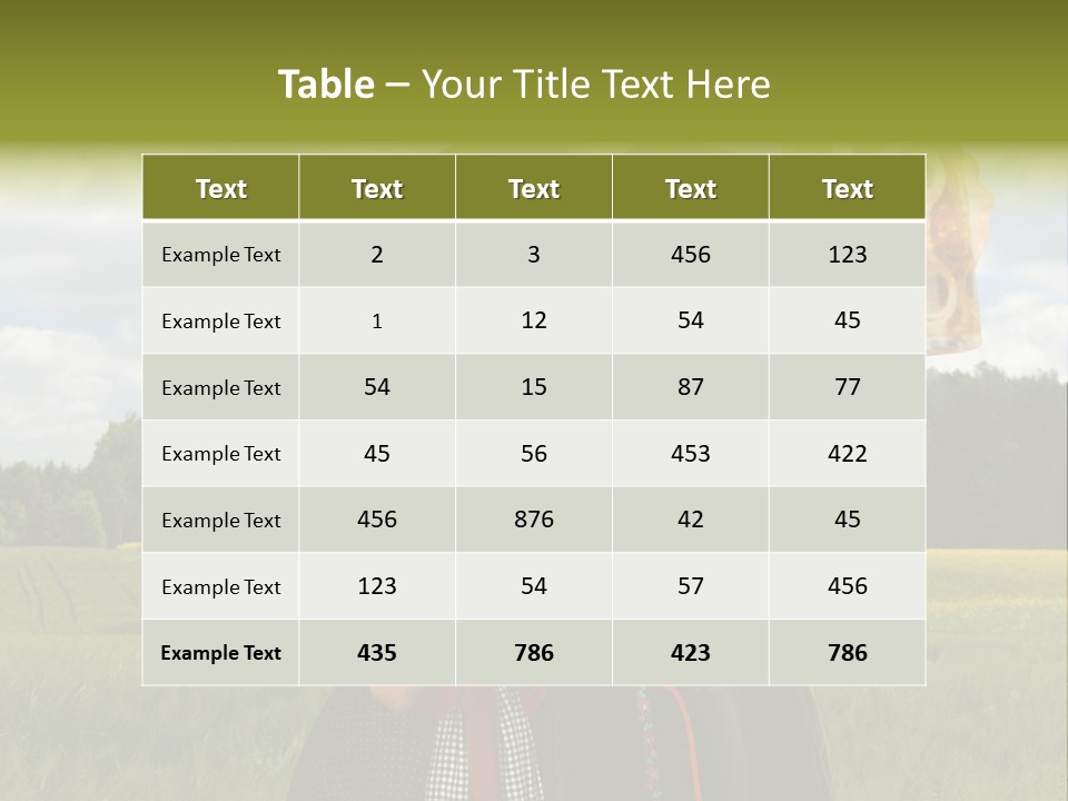 Field Couple Kiss PowerPoint Template