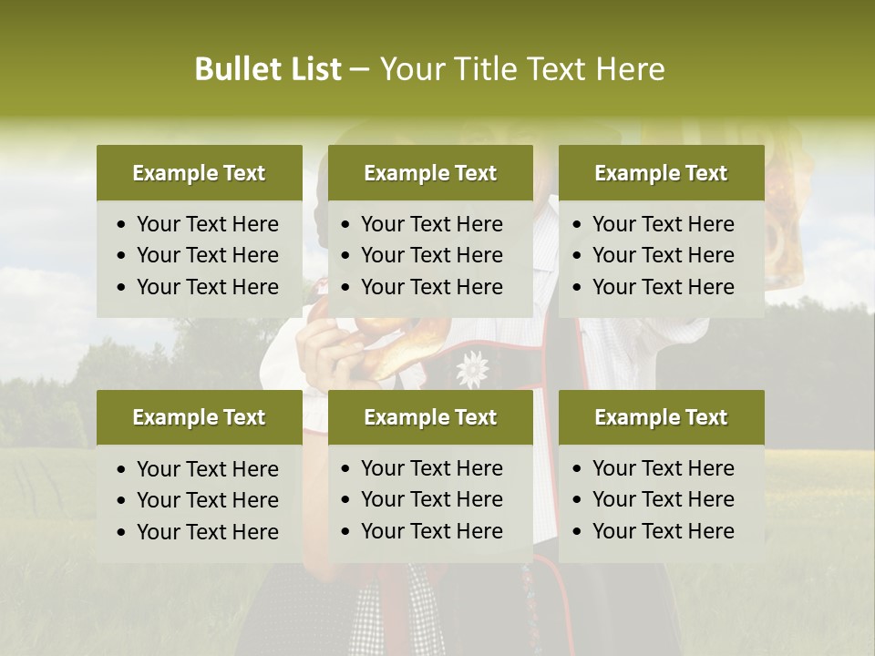 Field Couple Kiss PowerPoint Template