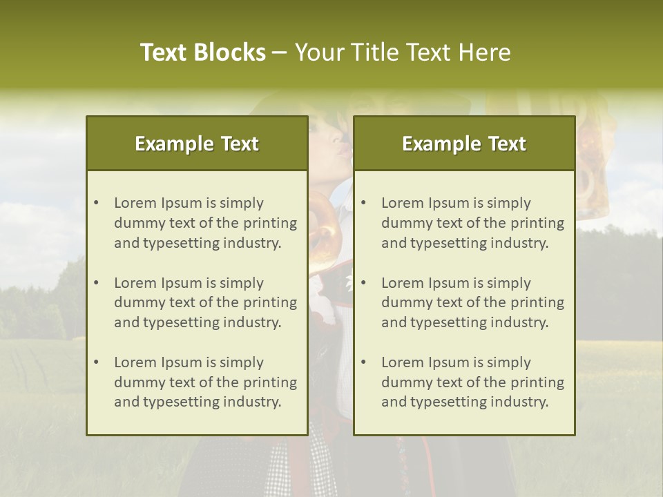 Field Couple Kiss PowerPoint Template