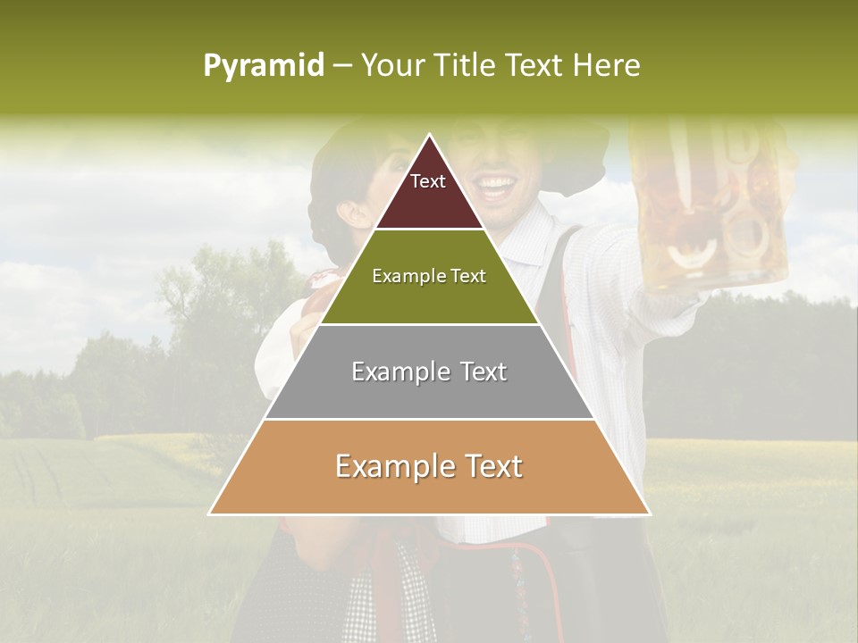 Field Couple Kiss PowerPoint Template