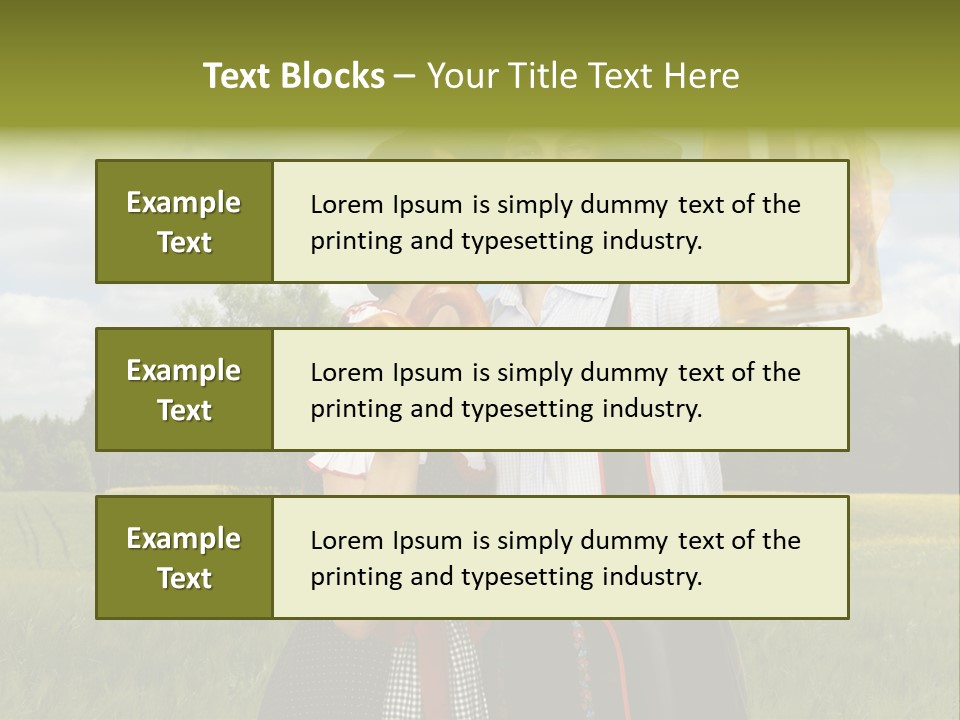 Field Couple Kiss PowerPoint Template