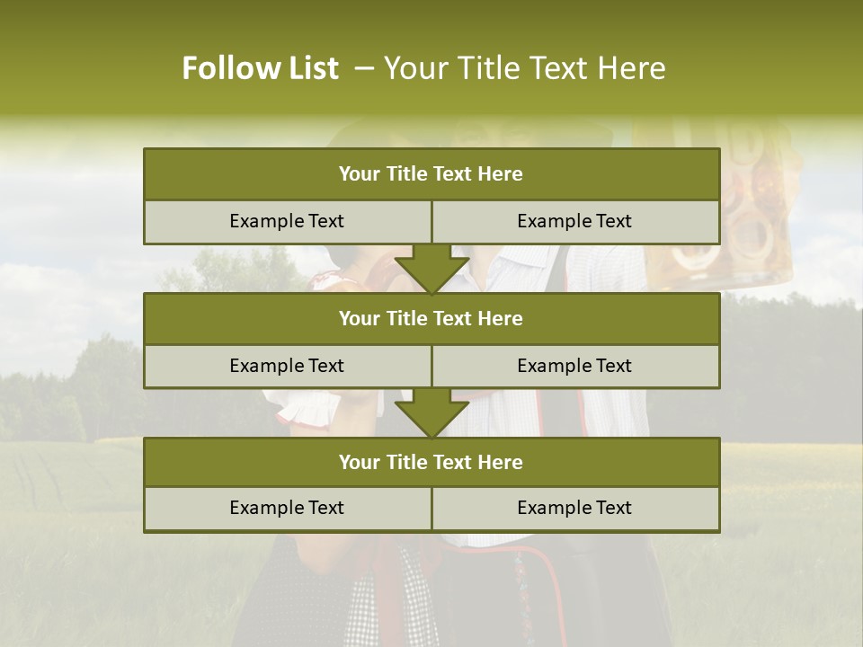 Field Couple Kiss PowerPoint Template