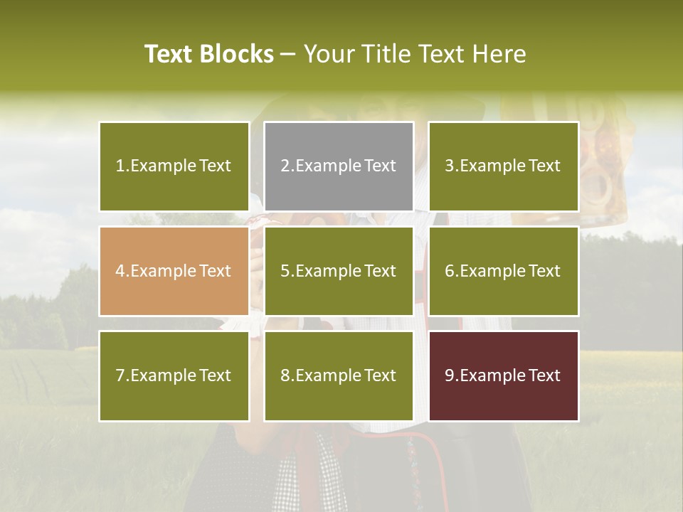 Field Couple Kiss PowerPoint Template