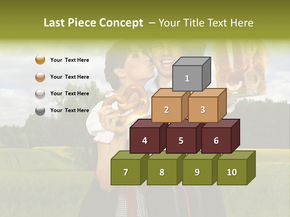 Field Couple Kiss PowerPoint Template