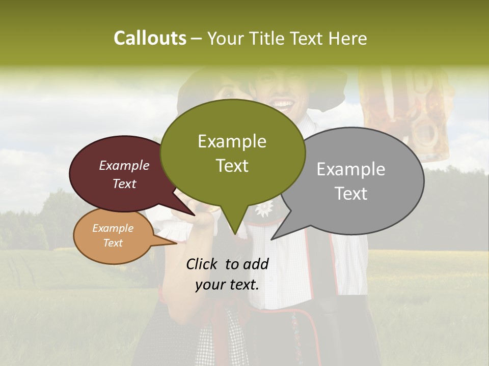 Field Couple Kiss PowerPoint Template