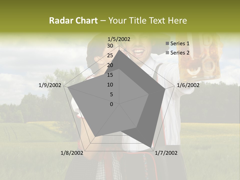 Field Couple Kiss PowerPoint Template