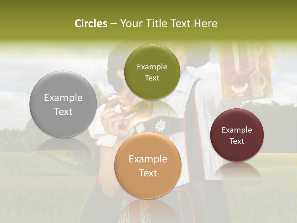 Field Couple Kiss PowerPoint Template