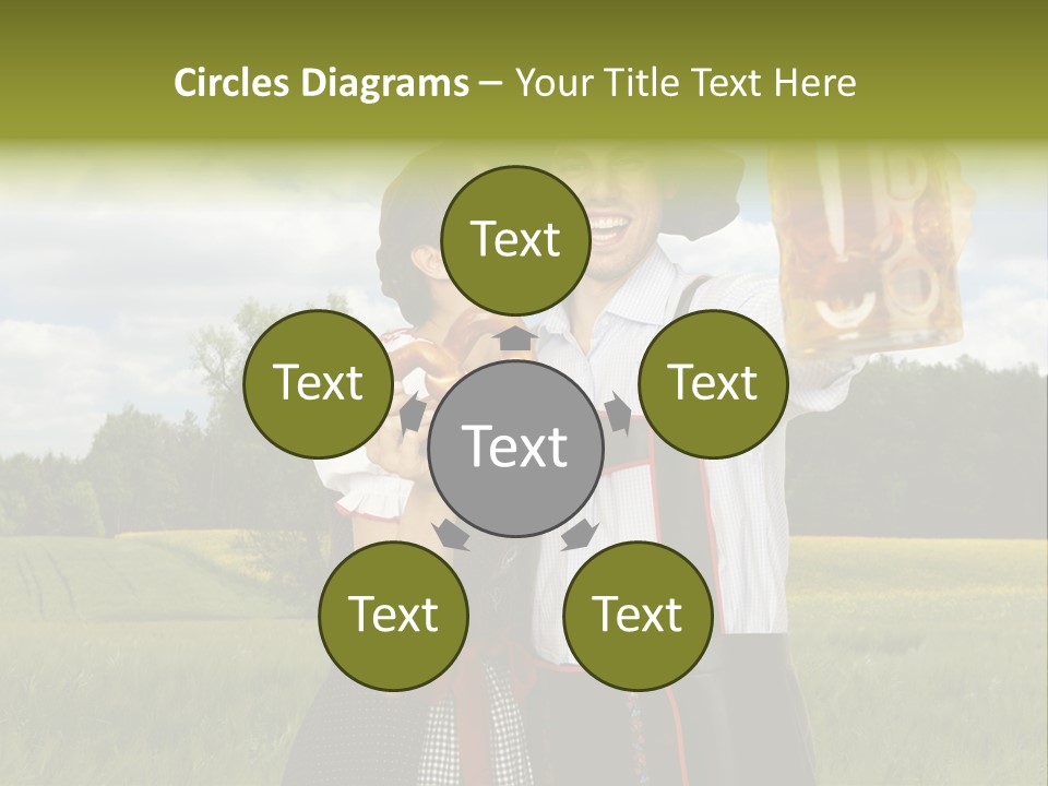 Field Couple Kiss PowerPoint Template