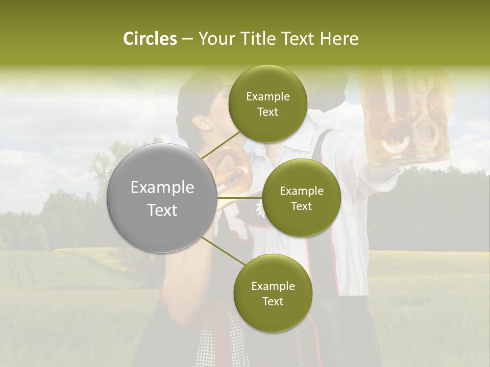 Field Couple Kiss PowerPoint Template