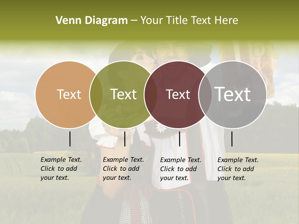 Field Couple Kiss PowerPoint Template