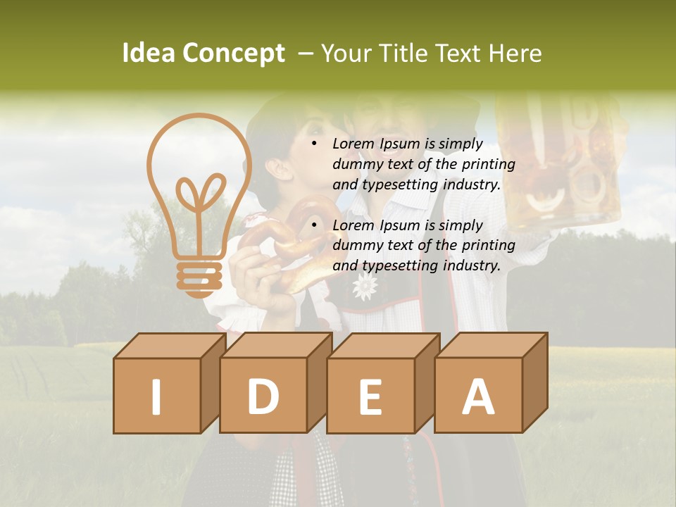 Field Couple Kiss PowerPoint Template