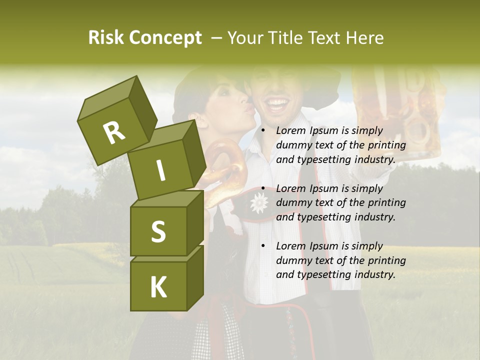 Field Couple Kiss PowerPoint Template