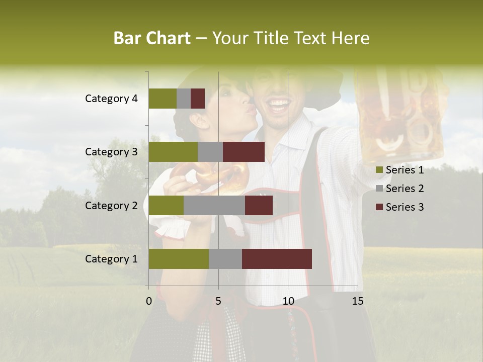Field Couple Kiss PowerPoint Template