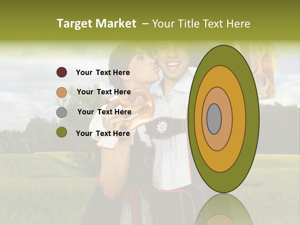 Field Couple Kiss PowerPoint Template