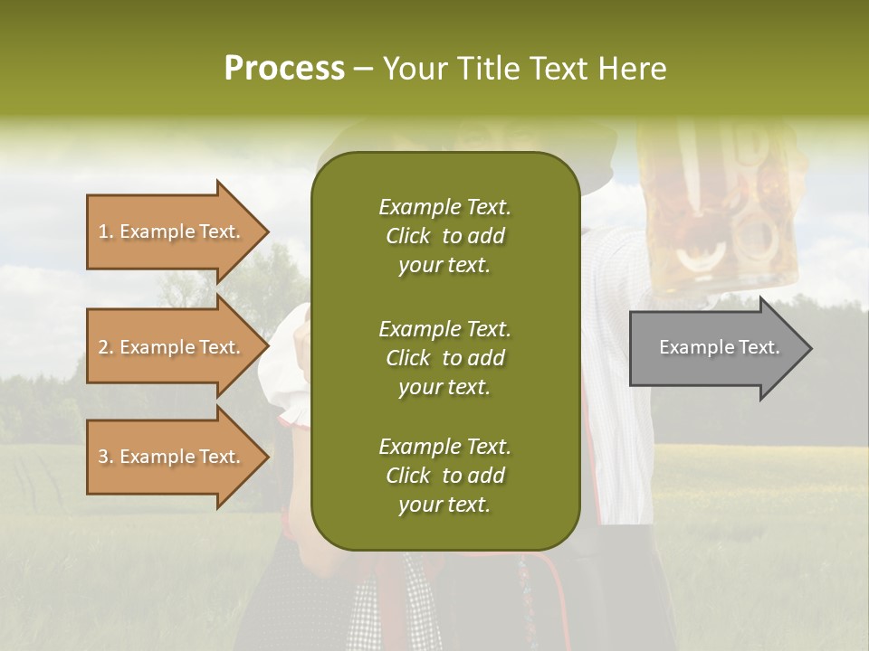 Field Couple Kiss PowerPoint Template