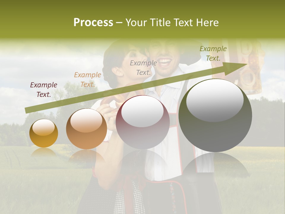 Field Couple Kiss PowerPoint Template