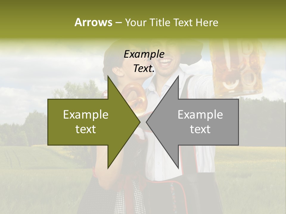 Field Couple Kiss PowerPoint Template