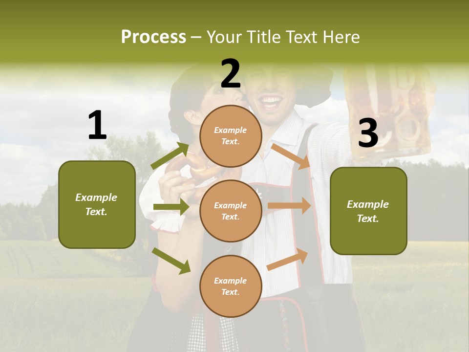 Field Couple Kiss PowerPoint Template