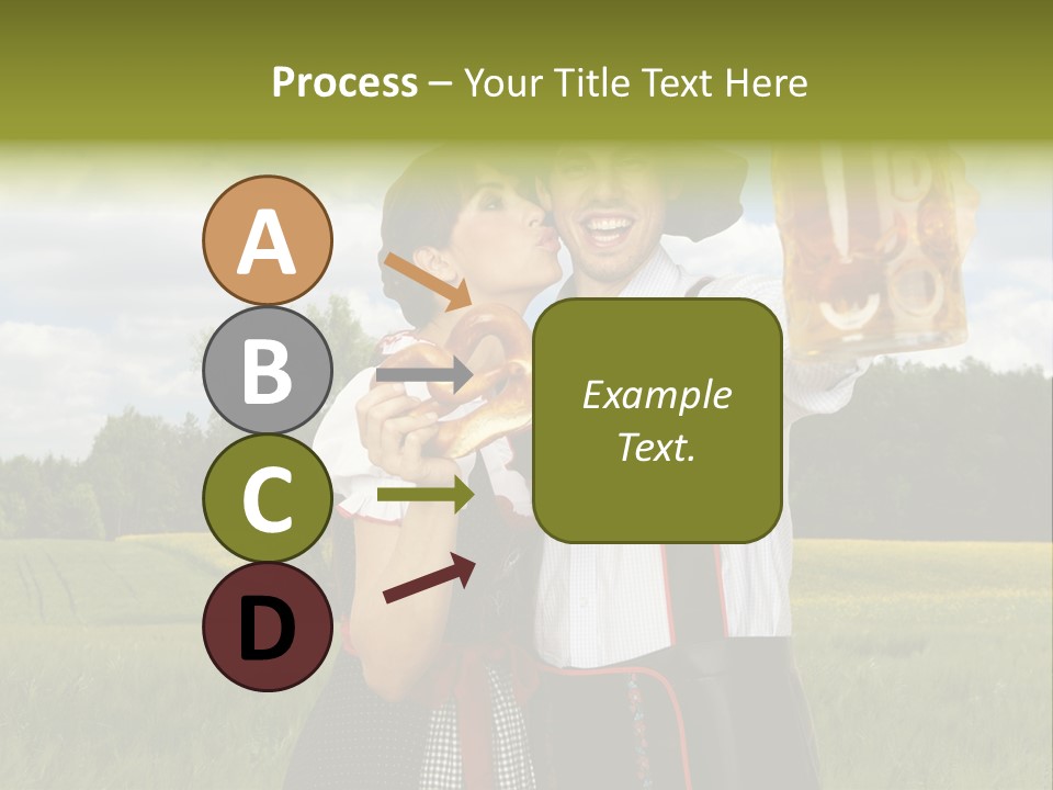 Field Couple Kiss PowerPoint Template