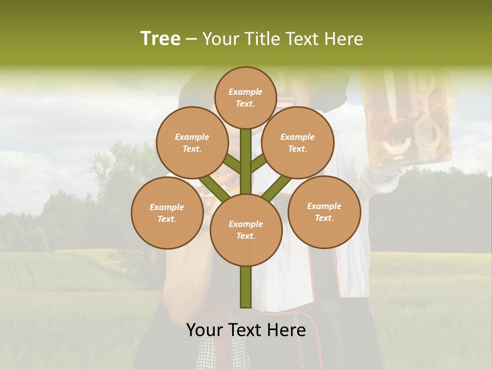 Field Couple Kiss PowerPoint Template