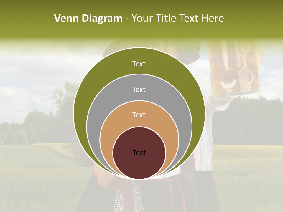 Field Couple Kiss PowerPoint Template