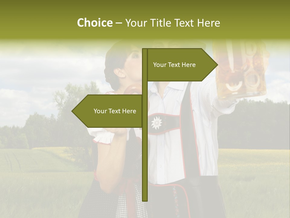 Field Couple Kiss PowerPoint Template