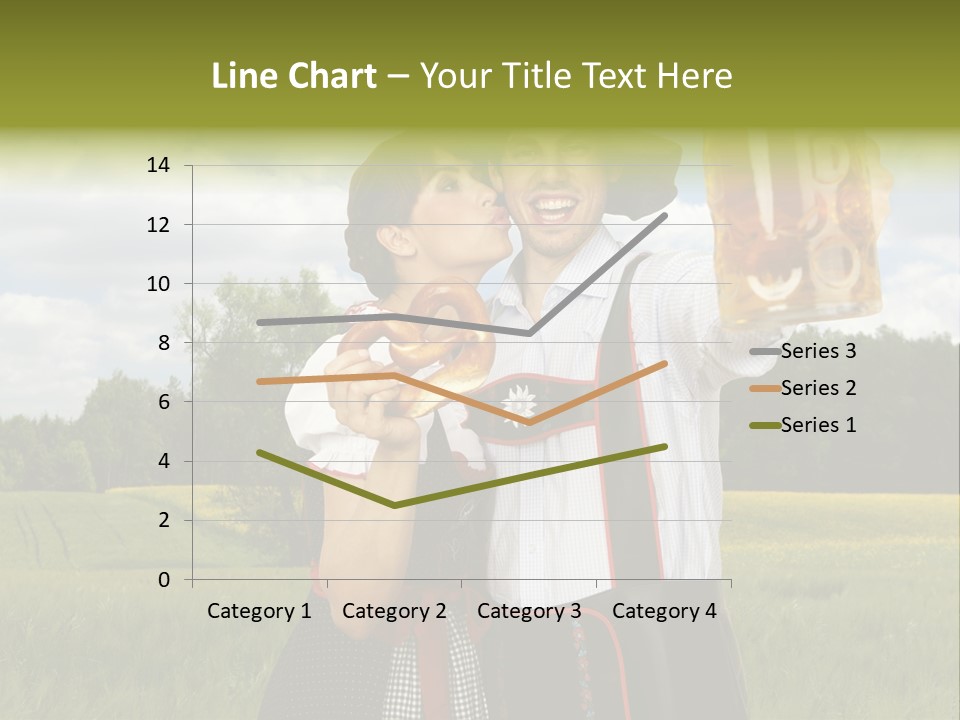 Field Couple Kiss PowerPoint Template