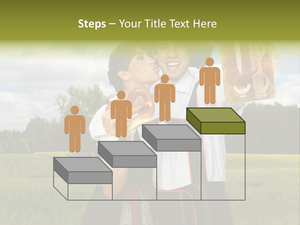 Field Couple Kiss PowerPoint Template