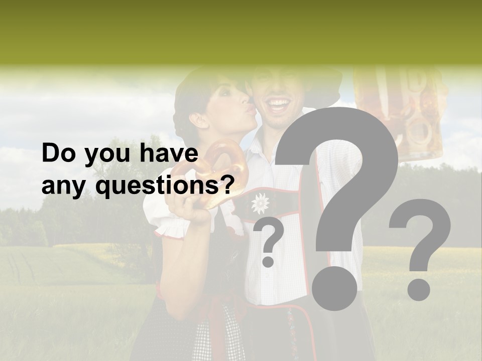 Field Couple Kiss PowerPoint Template