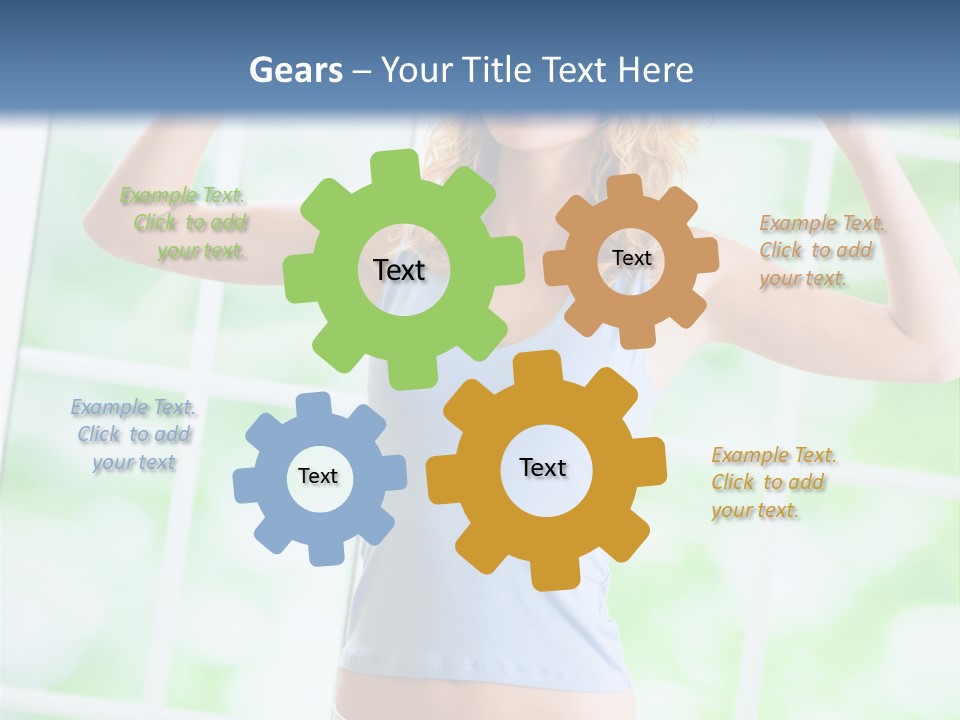 People Pumping Weight PowerPoint Template