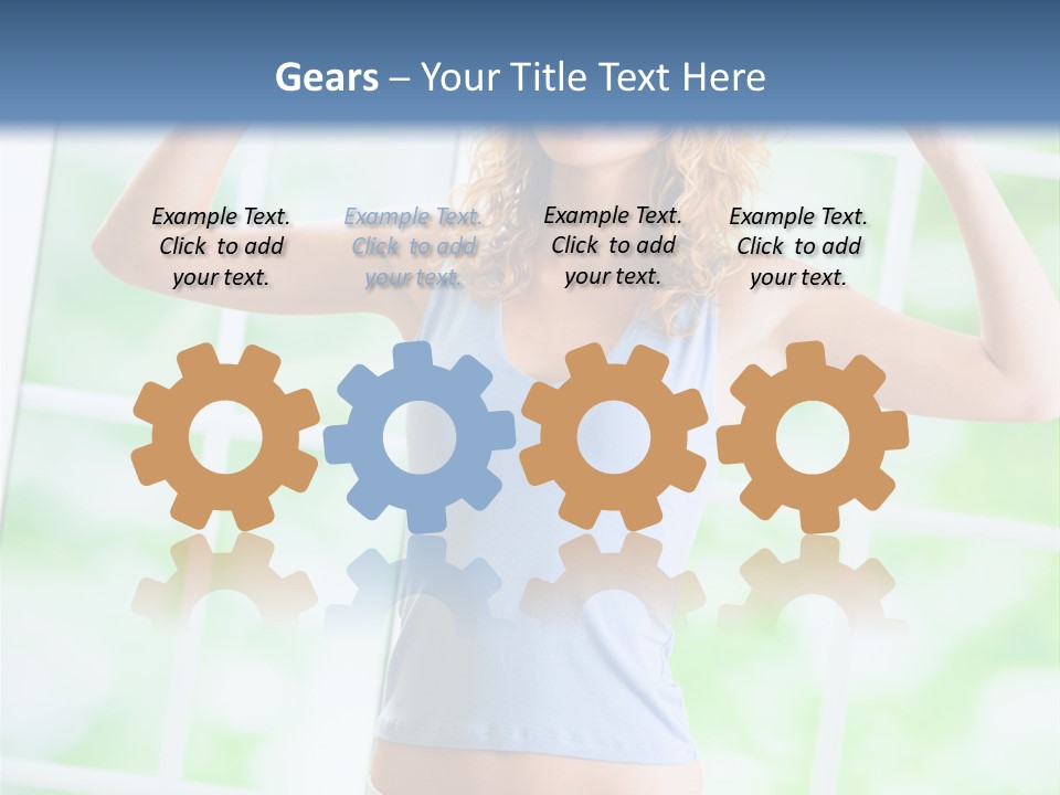 People Pumping Weight PowerPoint Template