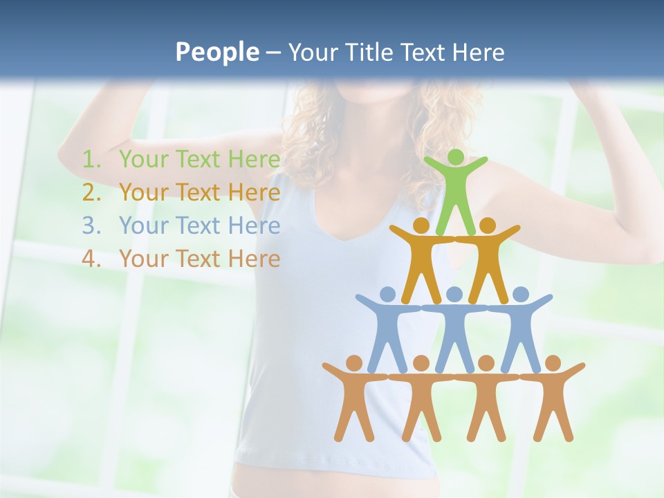 People Pumping Weight PowerPoint Template