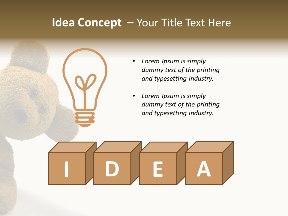 Insert Child Brown PowerPoint Template