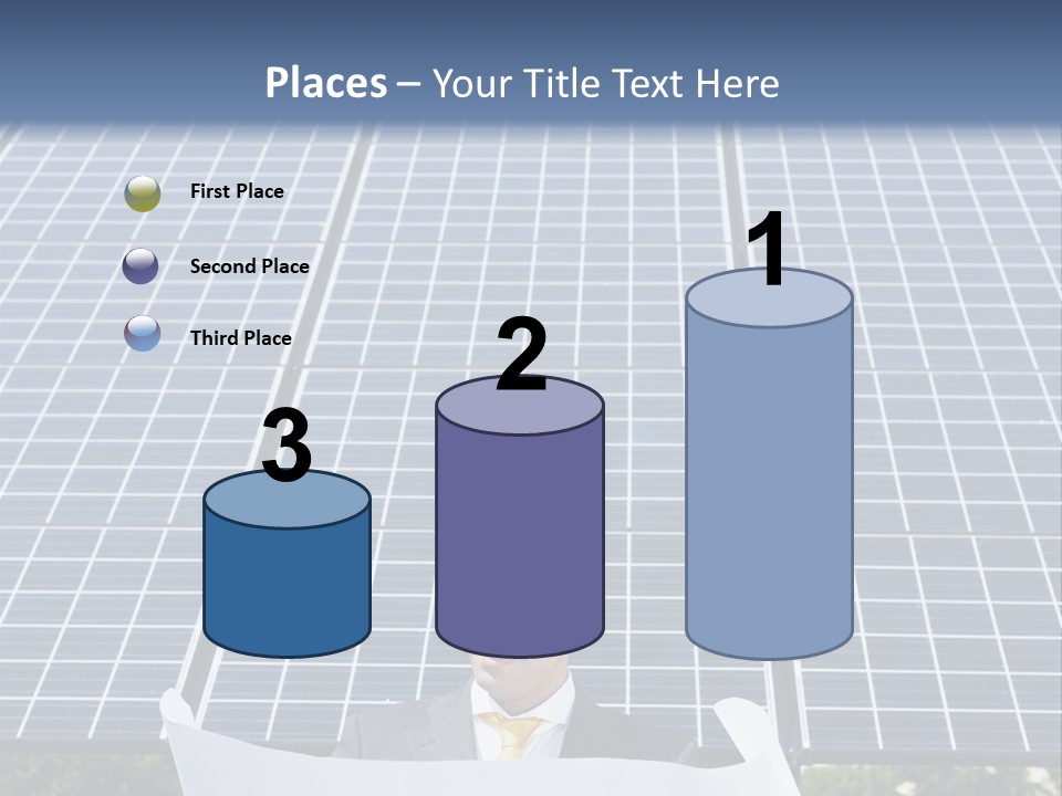 Blueprint Solar Power  PowerPoint Template